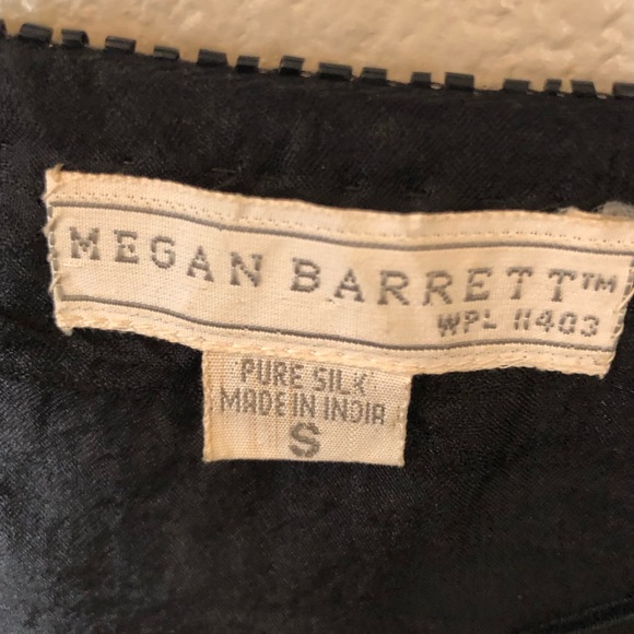 VTG Silk Sequin Beaded Floral Evening Top Megan Barrett Sz S - Picture 10 of 11